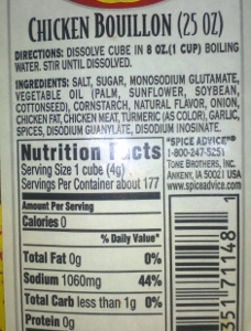 Chicken Bouillon Label